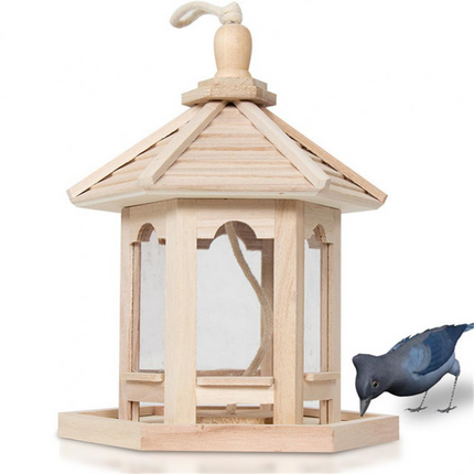 Bird Feeders for Outside, Crow Feeder with Roof and Clear Seed Panel – image 5