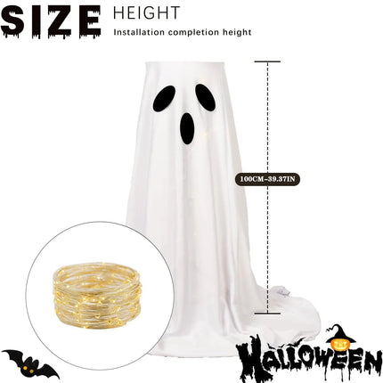 Halloween Candy Bowl Stand, Light Up Ghost Candy Bowl for Trick or Treat – image 4