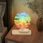 Tuzwa Spiral LED Table Lamp – Warm White & RGB Ambient Bedside Light, Modern Tree Design, USB Powered
