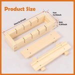 Tuzwa Wooden Sushi Maker Press – Traditional Sushi Mold for Homemade Rolls & Pressed Sushi, 21cm Kitchen Tool