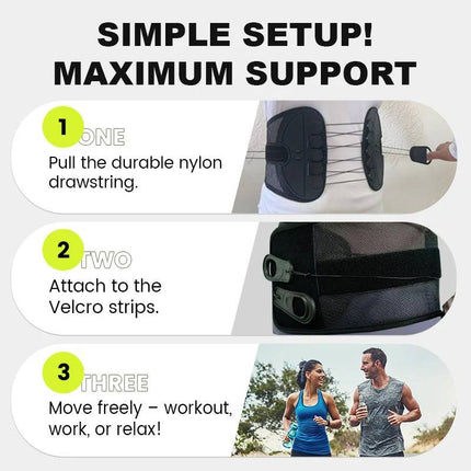 Back Brace for Posture, Adjustable Back Support Belt for Work