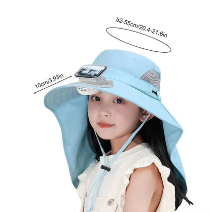 Kids Cooling Hat, Solar Fan Hat with USB Rechargeable Fan – image 8