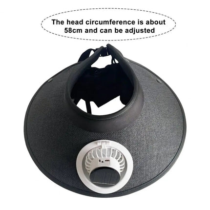 Sun Hat with Fan, Wide Brim Cooling Hat with Solar Powered Fan – image 4