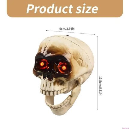 Halloween Skeleton Head with Flashing Eyes, Animated Halloween Skeleton Decoration – image 4