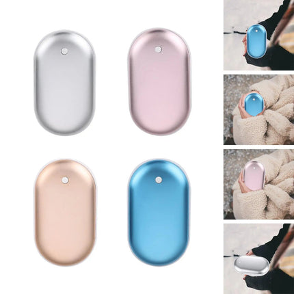 USB Rechargeable Hand Warmer, 5000mAh Portable Electric Pocket Hand Warmers for Men and Women, Double Sided Heating for Winter