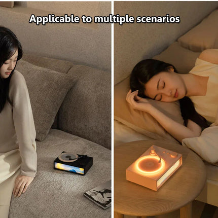 Rechargeable Wireless Speaker with Scent Disc, Portable Bluetooth Speaker with Aromatherapy Diffuser and Night Light