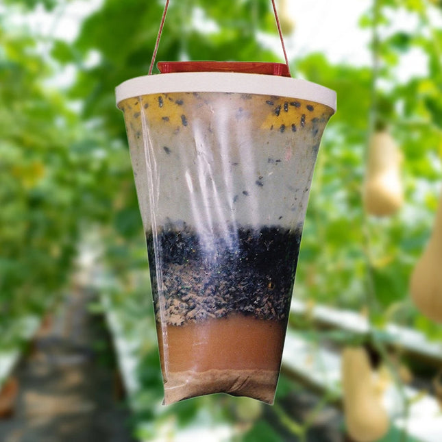Outdoor Fly Trap Bag, Disposable Fly Catcher Bag with Bait