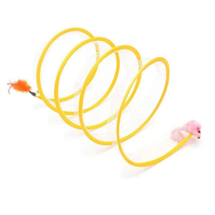 Collapsible Cat Tunnel, Interactive Cat Toy S Type Tunnel with Balls and Crinkle Paper – image 4