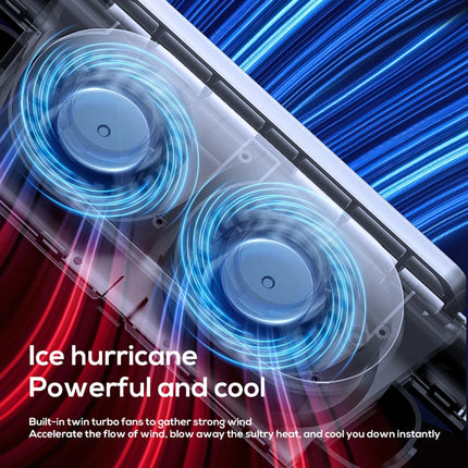 Car Seat Cooling Fan for Headrest with 3 Speeds, USB Car Fan with Dual Turbine and Movable Outlets