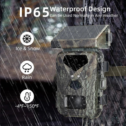 Solar Trail Camera with Night Vision, Waterproof Camera for Hunting – image 5
