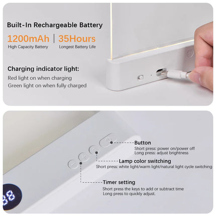 Book Light for Reading at Night, Flat Panel Reading Lamp – image 6