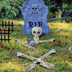 Halloween Decorations Outdoor, Halloween Skeleton Yard Stakes with Realistic Arm and Leg Bones for Lawn and Graveyard