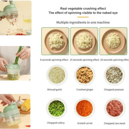 4 in 1 Mini Food Processor with Chopping and Slicing Blades – image 6