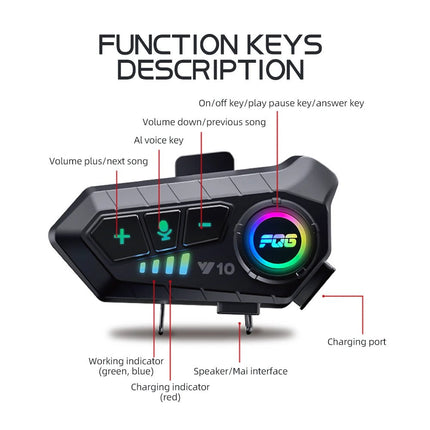 Motorcycle Helmet Bluetooth Headset – image 4