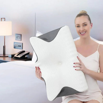 Side Sleeper Pillow, Cervical Pillow for Neck Pain, Memory Foam Neck Pillow for Back and Stomach Sleepers