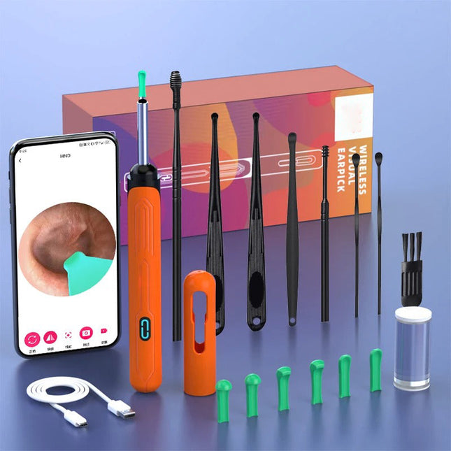 Ear Cleaner with Camera, WiFi Otoscope 1296P HD with LED Light