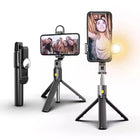 Selfie Stick Tripod with Fill Light, Bluetooth Selfie Stick with Remote, Extendable Phone Tripod Stand for iPhone