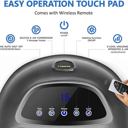Foot Massager with Heat, Electric Foot Massage Machine with Remote – image 5
