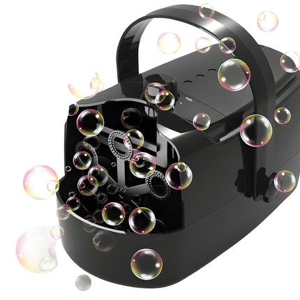 Bubble Machine Blower with 6 Wands, Portable Bubble Machine for Kids and Pets, Automatic Bubble Machine for Parties