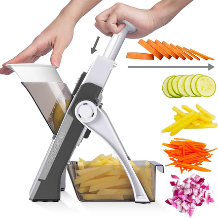 Vegetable Slicer and Potato Slicer, Mandoline Slicer with Hidden Blades, Stainless Steel Mandoline, Vegetable Dicer
