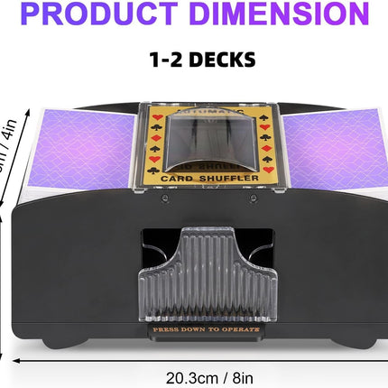 Automatic Playing Card Shuffler, Battery Operated Card Shuffler Machine for 2 Decks – image 4