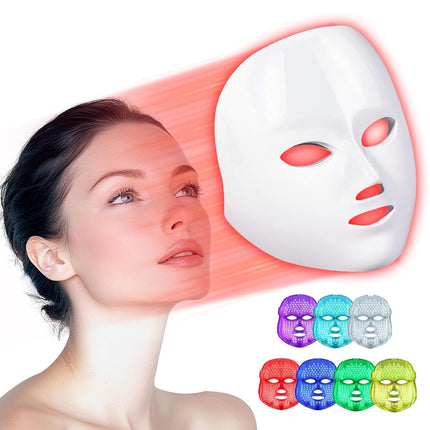 Red Light Therapy Mask with 7 Colors, Red Light Mask for Skincare