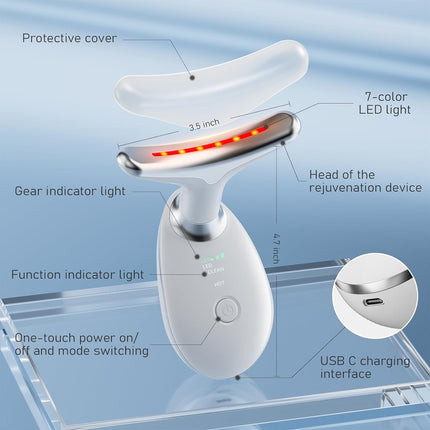 Face Massager, LED Light Therapy Face Lifting Device for Neck – image 6