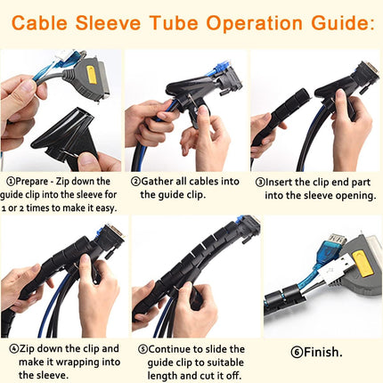 Cable Management Sleeve, Cut to Length Cable Sleeve – image 5