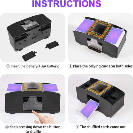 Automatic Playing Card Shuffler, Electric Card Shuffler for Poker – image 7