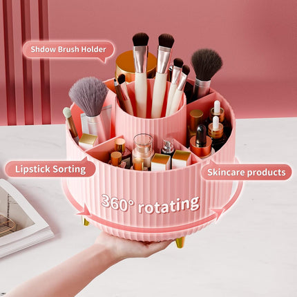 Rotating Makeup Organizer, 360 Cosmetic Organizer with 5 Compartments – image 10