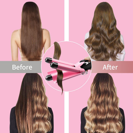 Ceramic Curling Iron with LCD Display, Dual Voltage Hair Styling Tool – image 7