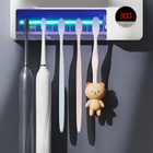 Toothbrush Holder with UV Sanitizer, UV Toothbrush Sanitizer Holder for 5 Toothbrushes, Bathroom Toothbrush Holder