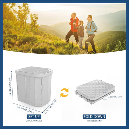 Camping Portable Toilet, Foldable Camping Toilet with Ergonomic Seat – image 6