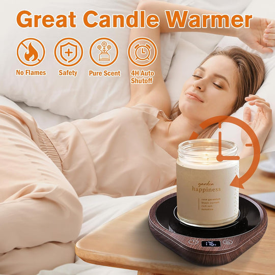 Tuzwa Coffee Mug Warmer – 3 Temperature Electric Cup Warmer with Auto Shut-Off, 5.5" Heating Plate, 36W, 120V