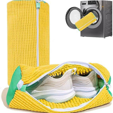 Laundry Bag for Shoes, Sneaker Wash Bag with 1000 Microfiber Bristles