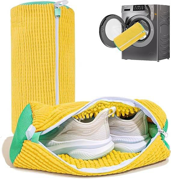 Laundry Bag for Shoes, Sneaker Wash Bag with Microfiber Bristles
