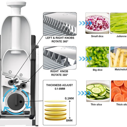 Vegetable Slicer and Potato Slicer, Stainless Steel Mandoline
