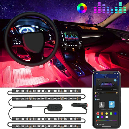 Automotive LED Lighting, RGB Car LED Light Strips with App Control and Music Sync