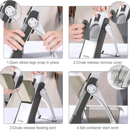 Vegetable Slicer and Potato Slicer, Mandoline Slicer with Hidden Blades – image 5
