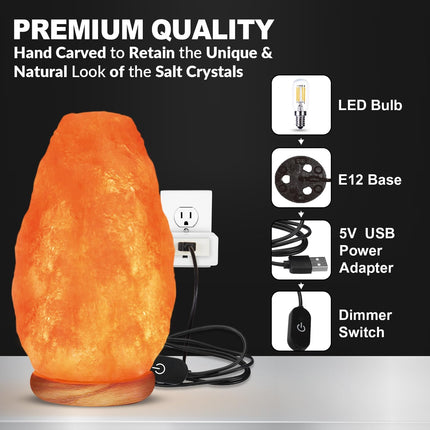 Hand Carved Himalayan Salt Lamp for Bedroom and Office – image 6