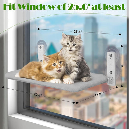 Cat Hammock for Window, Cat Window Perch with Suction Cups – image 10