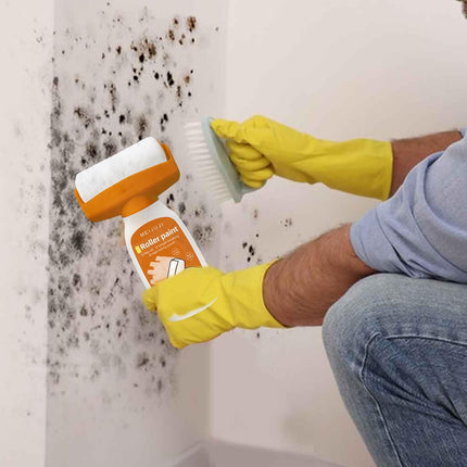 Wall Repair Roller Paint Brush 500g, All in One White Wall Patch Paste Roller Kit with Squeegee and Sandpaper