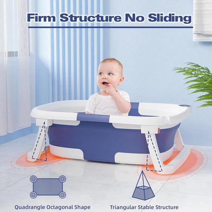 Baby Bath Tub Foldable, Space Saving Baby Bathtub for 0 to 6 Years