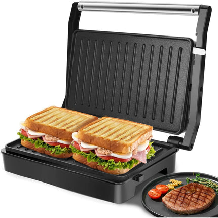 Panini Press Sandwich Maker, Electric Indoor Grill with Non Stick Plates, Panini Grill for Sandwiches and Burgers