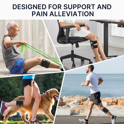 Knee Strap Brace for Sciatica with Dual Steel Support Bars, Latex Free Knee Support with Two Silicone Pads – image 8