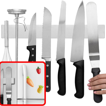 Magnetic Knife Holder for Wall 14 Inch, Stainless Steel Magnetic Knife Strip, Magnetic Tool Holder for Kitchen