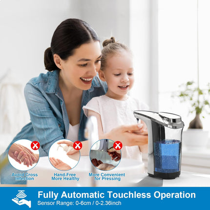 Automatic Soap Dispenser Touchless, Aluminum Bathroom Soap Dispenser 17 oz – image 7