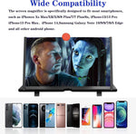 Tuzwa 16-Inch Phone Screen Magnifier – Large Smartphone Screen Amplifier with Adjustable Stand for Movies, Videos & Mobile Gaming