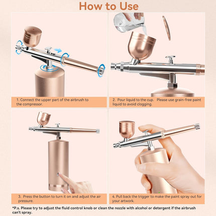 Rechargeable Airbrush Compressor, Cordless Spray Gun – image 5