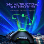 Tuzwa Aurora Northern Lights Projector – LED Star & Galaxy Projector with Bluetooth Speaker, White Noise, Music Sync & Remote Control